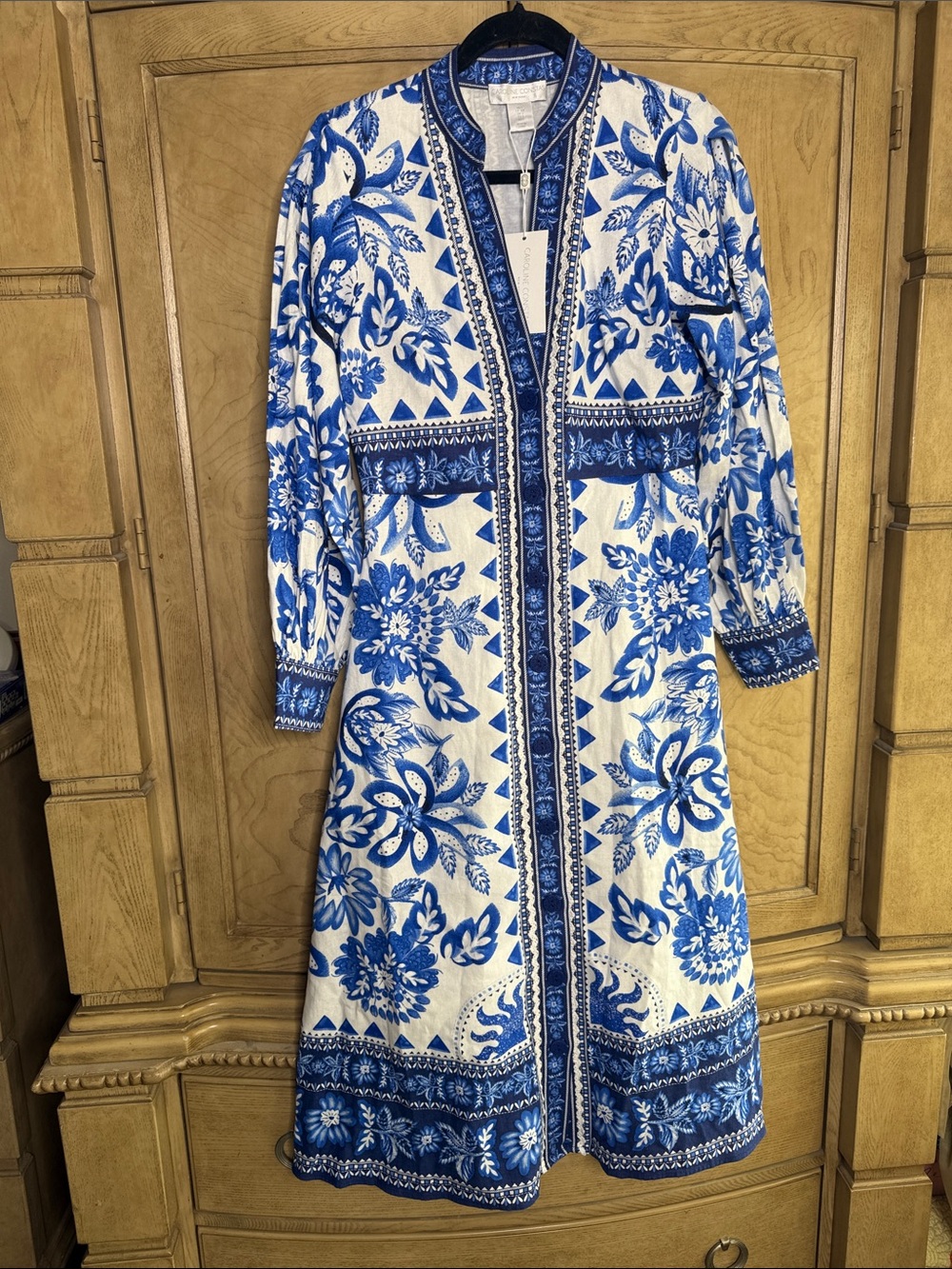SALE! Caroline Constas 🔥Blue and White Floral Maxi Dress - Picture 2 of 10